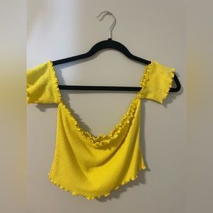 Off the shoulder cropped tee